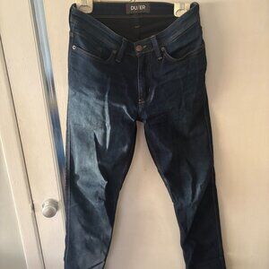DU/ER Slim Blue Jeans, Mens Size 29